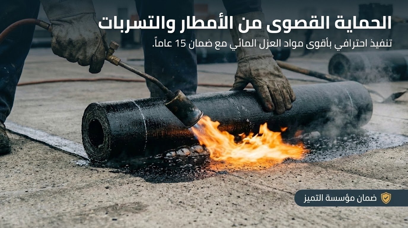 تركيب عزل الرولات المائي للأسطح