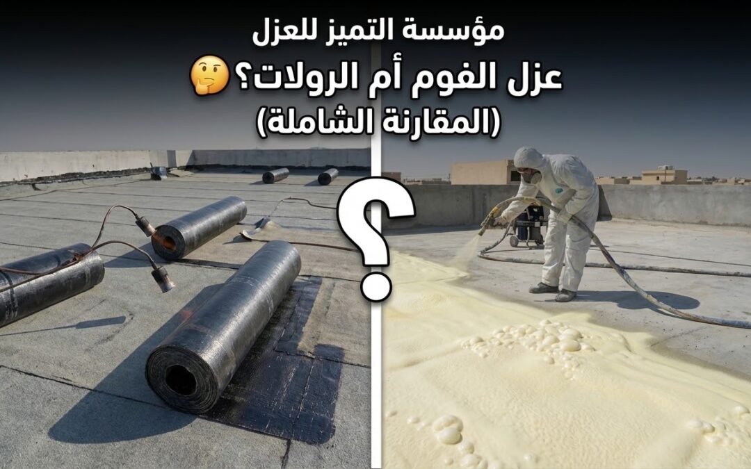 أيهما أفضل للأسطح بالرياض: عزل الفوم أم الرولات؟ (دليل 2026)