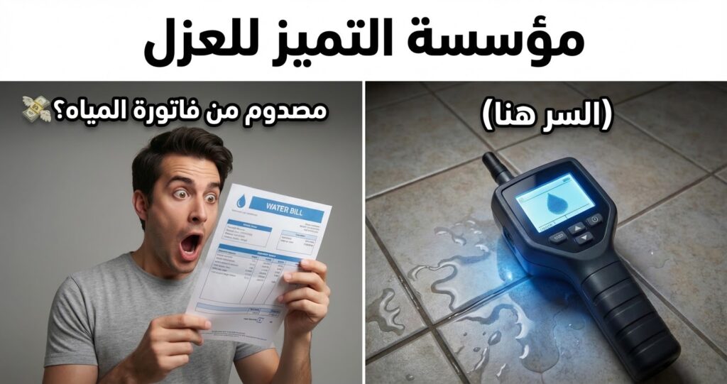 أسباب ارتفاع فاتورة المياه بالرياض وكيفية حل المشكلة عبر كشف التسربات إلكترونيا بدون تكسير.